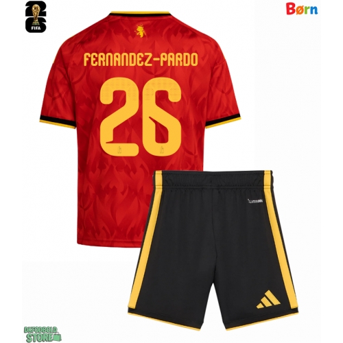 Belgien Matias Fernandez-Pardo #26 Replika Babytøj Hjemmebanesæt Børn VM 2026 Kortærmet (+ Korte bukser)